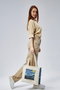Zoozie Bags Bolso de Lona Crema con Diseño Estampado